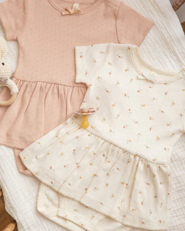 Quincy Mae Pointelle Skirted Bodysuit   QM029LOCK   Petit Fleur