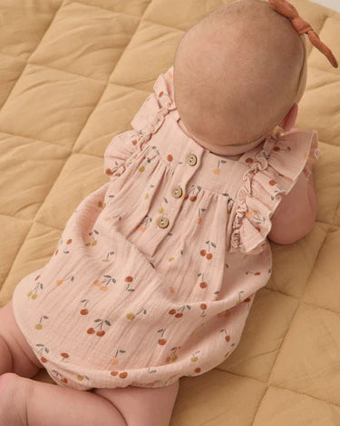 Quincy Mae Baby Girl Maya Romper   QM541JANL   Cherries