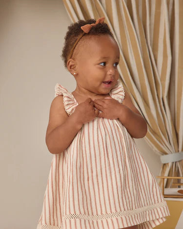 Quincy Mae Baby Girl Ruffle Tank Dress  QM044STNL   Vintage Stripe