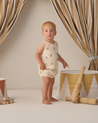 Quincy Mae Baby Woven Tank Set   QM478FILP   Party Bears