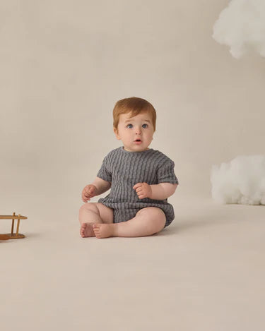 Quincy Mae Baby Relaxed Bubble Romper   QM315MAMU   Ocean