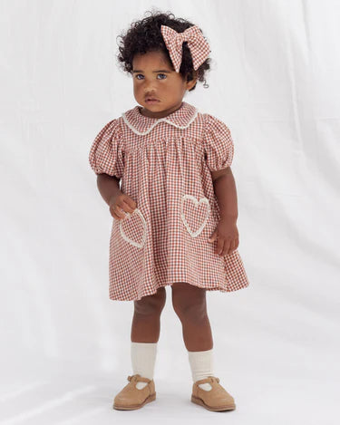 Quincy Mae Coraline Dress   QM602EMLW   Red Gingham