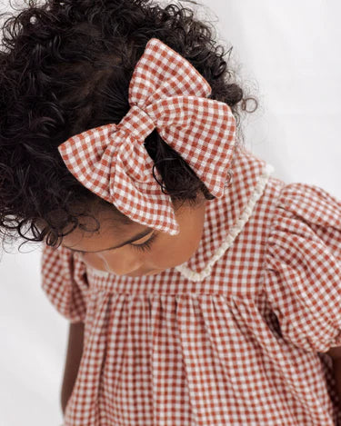 Quincy Mae Bow   QMA273EMLW   Red Gingham
