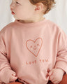 Quincy Mae Baby Girl Relaxed Sweatshirt   QM454CALW    Love