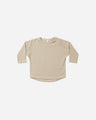 Quincy Mae Baby Brushed Jersey Long Sleeve Tee  QM005ABAC  Latte Micro Stripe