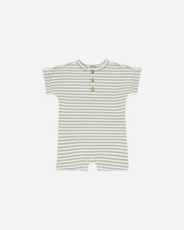 Quincy Mae Short Sleeve One-Piece   QM103BERL   Sage Stripe