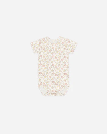 Quincy Mae Baby Girl Bamboo Short Sleeve Bodysuit   QM153MAYF   Bloom