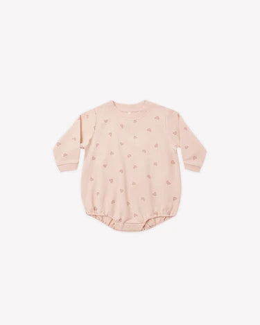 Quincy Mae Baby Girl Crewneck Bubble Romper    QM273KNIP  Hearts