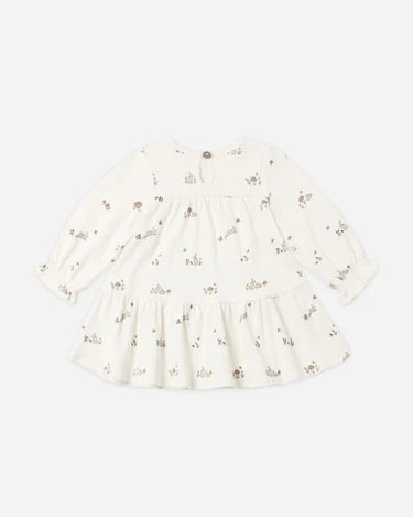 Quincy Mae Baby Girl Tiered Jersey Dress   QM336BNNS   Bunnies