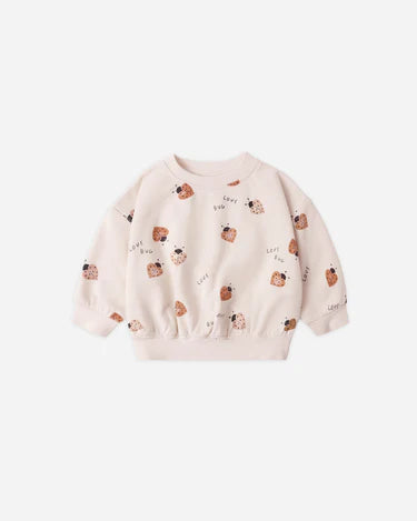 Quincy Mae Girls Relaxed Sweatshirt   QM454Hann   Love Bug