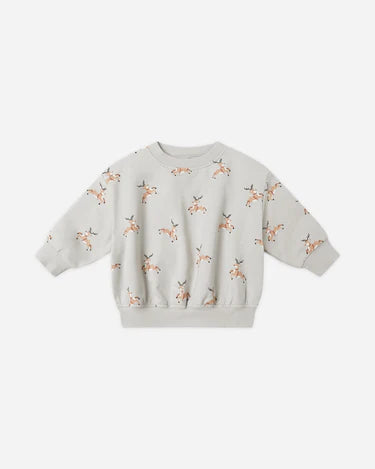 Quincy Mae Relaxed Fleece Sweatshirt   QM454KCAJ   Reindeer