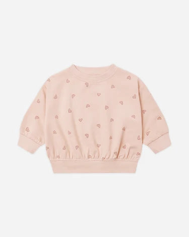 Quincy Mae Baby Girl Relaxed Sweatshirt   QM454KNIP   Hearts