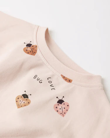 Quincy Mae Girls Relaxed Sweatshirt   QM454Hann   Love Bug