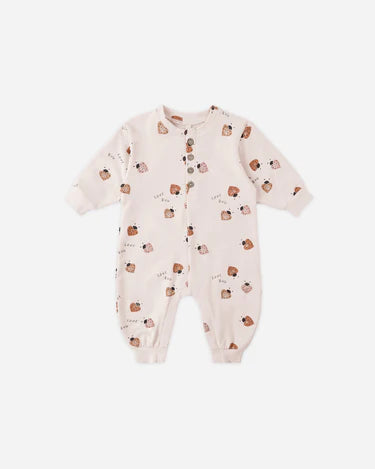 Quincy Mae Baby Girl Relaxed Jumpsuit   QM455HANN   Love Bug