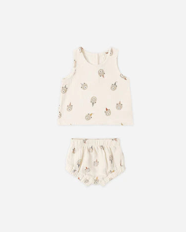Quincy Mae Baby Woven Tank Set   QM478FILP   Party Bears