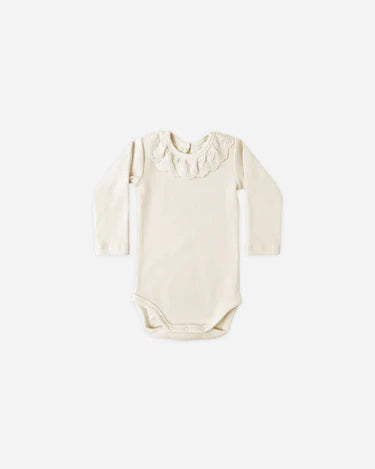 Quincy Mae Ruffle Collar Bodysuit   QM510ARTX   Natural