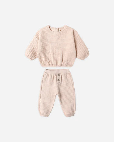 Quincy Mae Baby Girl Textured 2Pce. Set   QM512BDSB   Antique