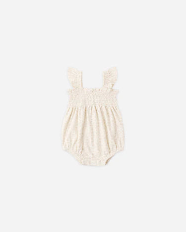 Quincy Mae Baby Girl Smocked Ruffle Sleeve Romper   QM535DVWL   Ditsy
