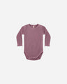 Quincy Mae Long Sleeve Waffle Bodysuit   QM546HAWA   Mulberry
