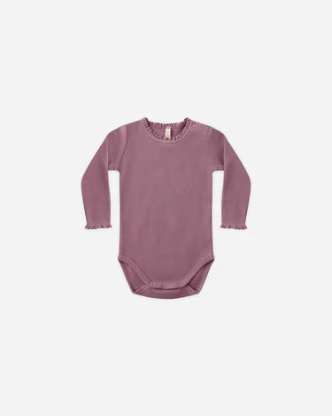 Quincy Mae Long Sleeve Waffle Bodysuit   QM546HAWA   Mulberry