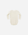 Quincy Mae Long Sleeve Waffle Bodysuit   QM546YUEH   Natural