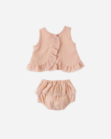 Quincy Mae Baby Girl Ruffled Tulip Top & Bloomer Set   QM553SAWR   Melon