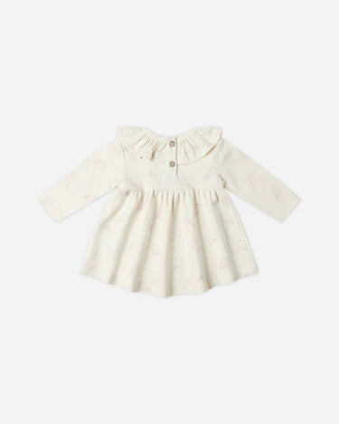 Quincy Mae Baby Girl Ruffle Collar Dress   QM573THUF   Snow Owls