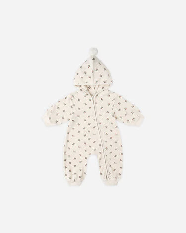 Quincy Mae Baby Velour Zip Jumpsuit   QM588ARTX   Holly Berry