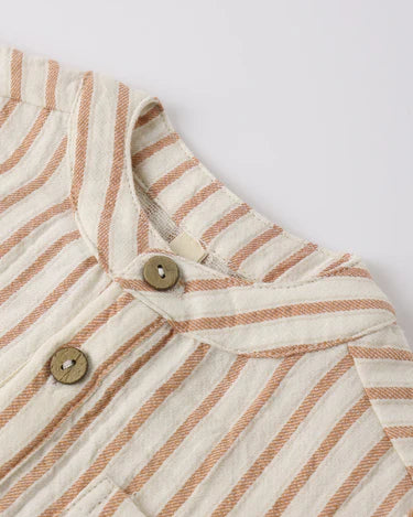 Quincy Mae Baby Boy Jaxson Shirt   QM611STNL   Vintage Stripe