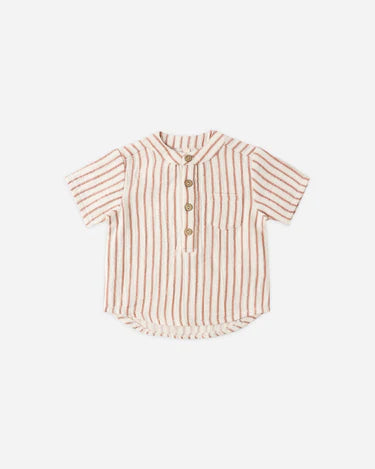 Quincy Mae Baby Boy Jaxson Shirt   QM611STNL   Vintage Stripe