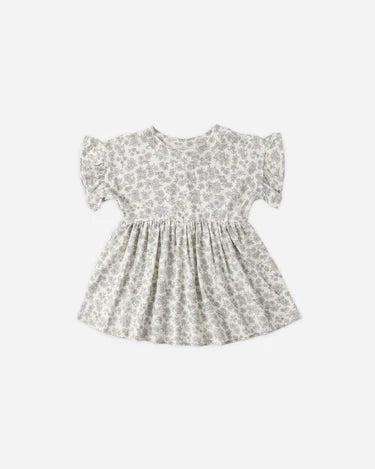 Quincy Mae Baby Girl Bamboo Babydoll Dress   QM615MUSE   Blue Floral