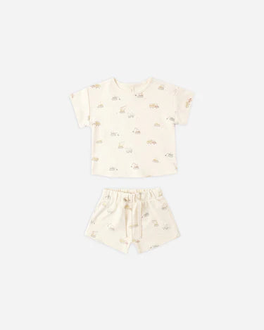 Quincy Mae Baby Boy Frankie Set   QM634SHEP    Construction Trucks