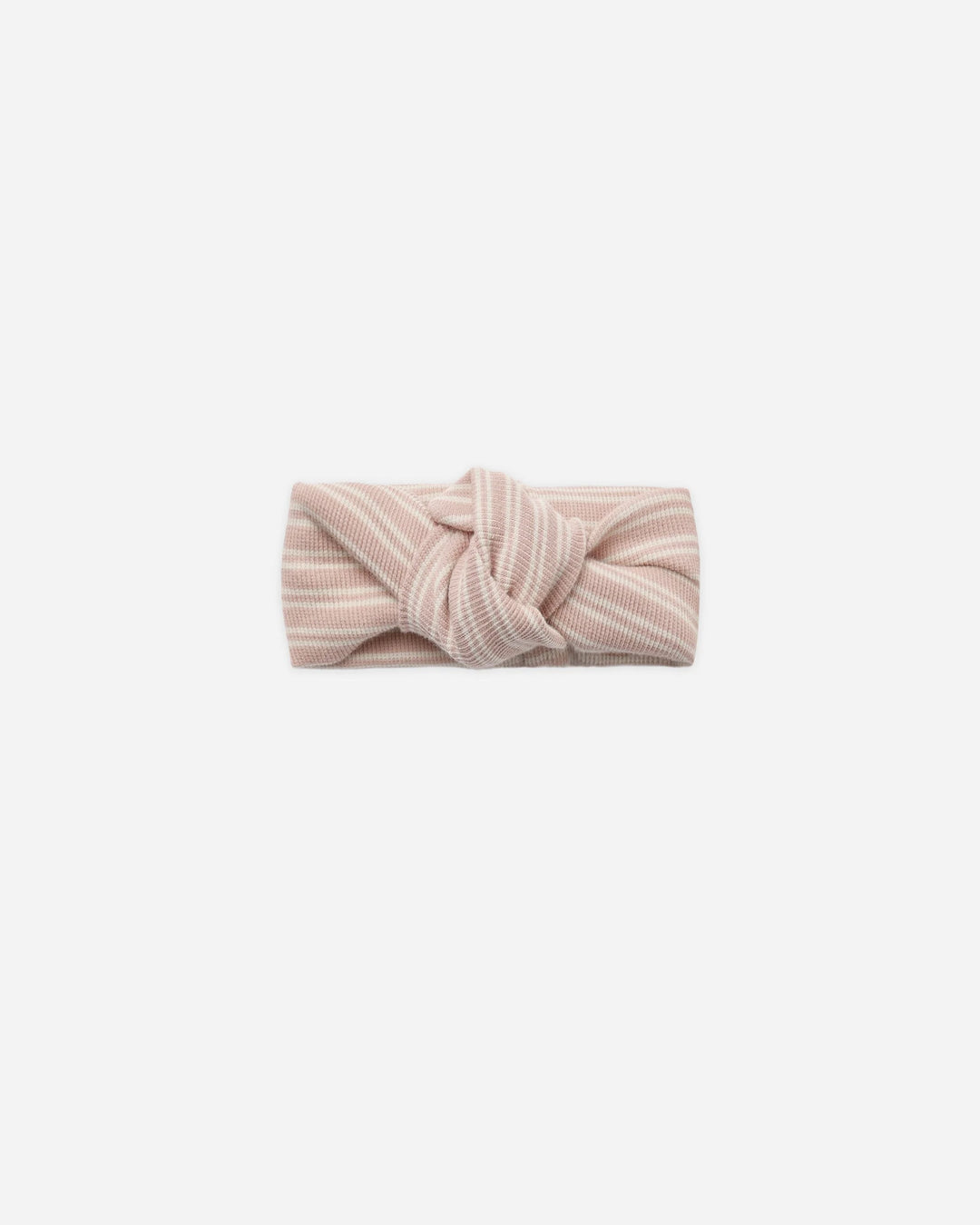 Quincy Mae Baby Girl Knotted Headband   QMA017RNIP   Dusty Rose Microstripe