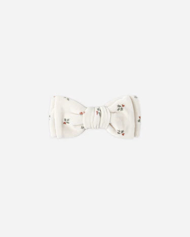 Quincy Mae Velour Bow Headband   QMA090ARTX   Holly Berry