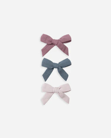 Quincy Mae Bow With Clip Set of 3   QMA213RROL   Mulberry Ocean Lilac