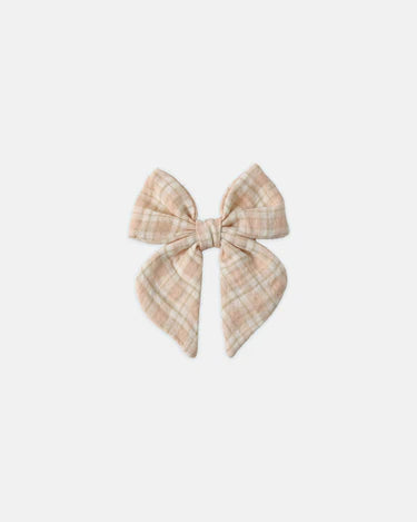 Quincy Mae Girls Bow   QMA273KWON   Pink Plaid
