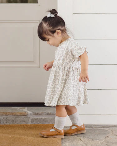 Quincy Mae Baby Girl Bamboo Babydoll Dress   QM615MUSE   Blue Floral