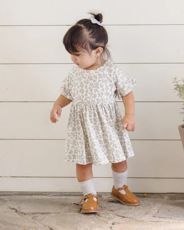 Quincy Mae Baby Girl Bamboo Babydoll Dress   QM615MUSE   Blue Floral
