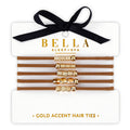 Bella Gold Accent Hair Ties