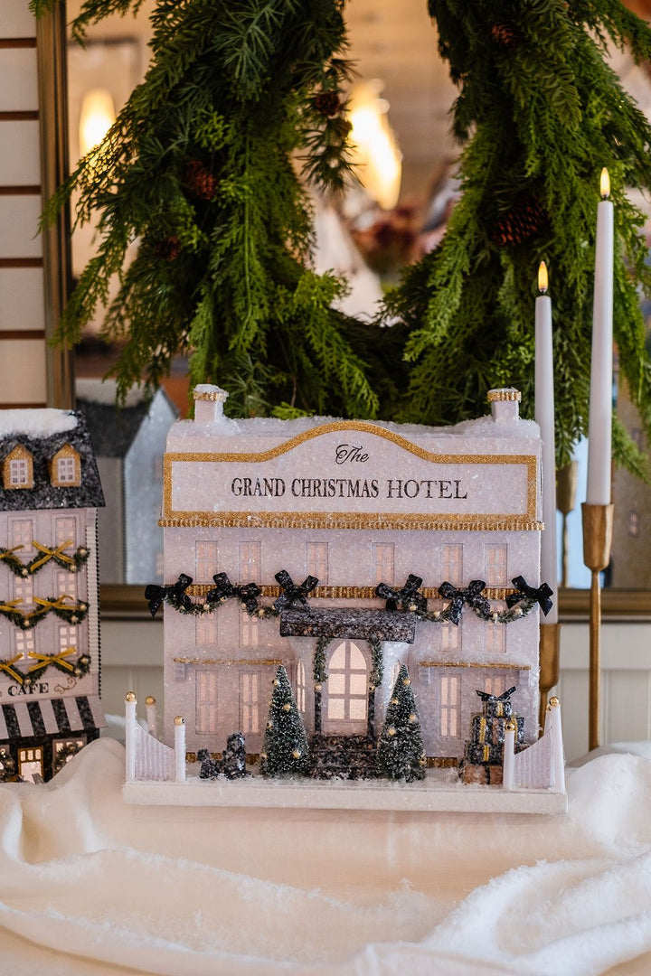 Raz Lighted Paper Christmas Hotel  4615527