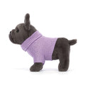 Jellycat French Bulldog with Purple Sweater  S3FDP
