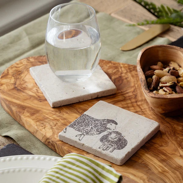 Selbrae House Stone Coaster  -  Sheep