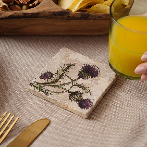 Selbrae House Stone Coaster  -  Thistle