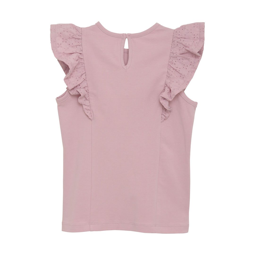 Creamie Girls Short Sleeve Tee with Eyelet Trim  822619-5205  Violet