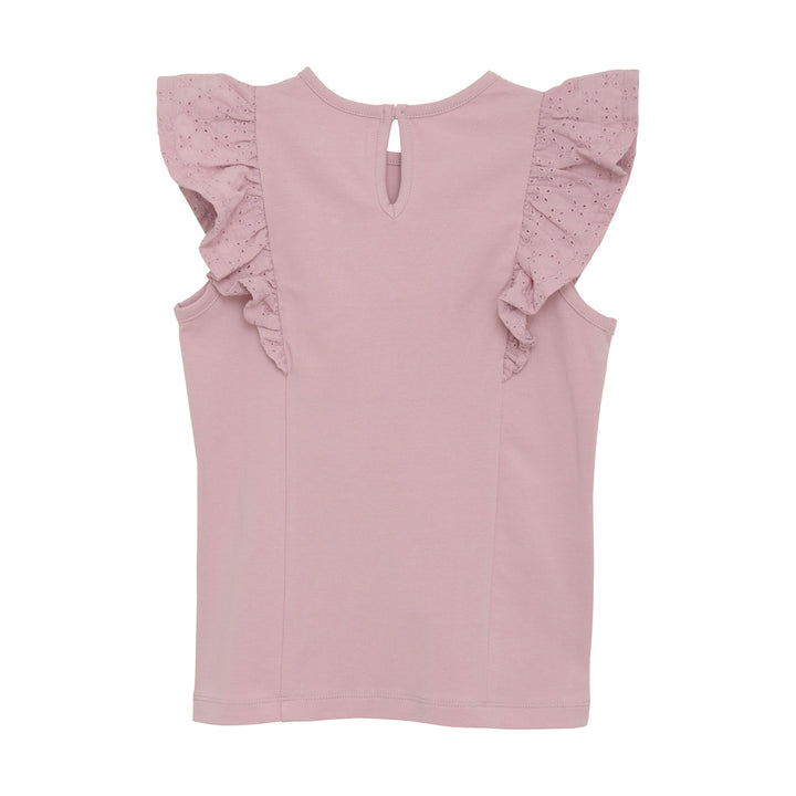 Creamie Girls Short Sleeve Tee with Eyelet Trim  822619-5205  Violet
