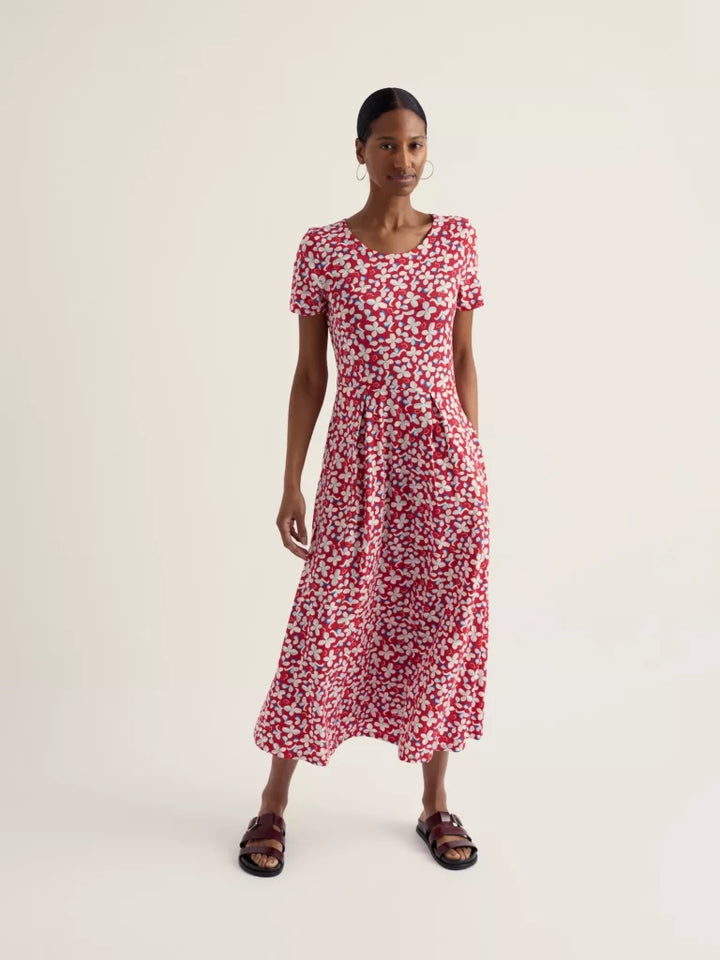 Seasalt Veronica Dress  Posy Press Boat Red