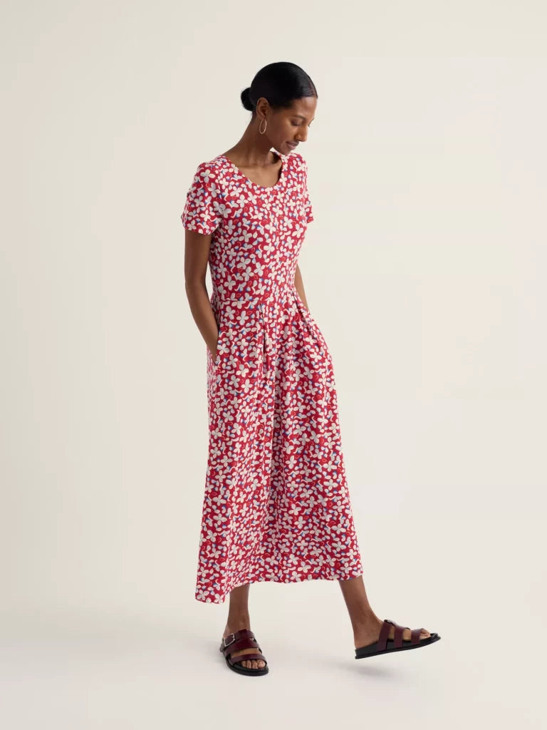 Seasalt Veronica Dress  Posy Press Boat Red