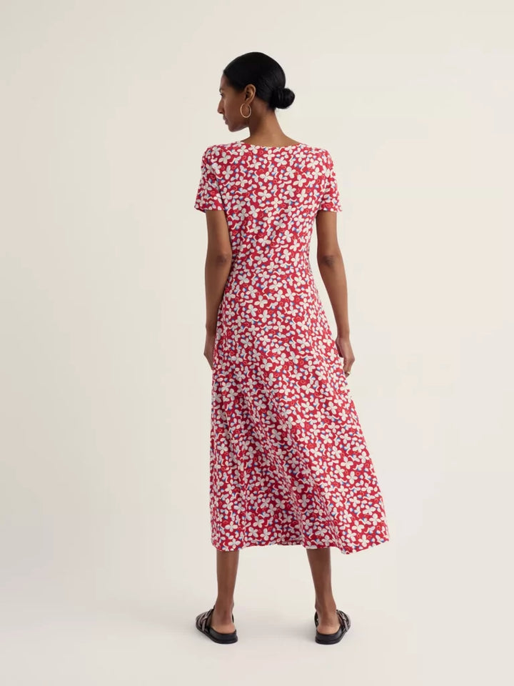 Seasalt Veronica Dress  Posy Press Boat Red