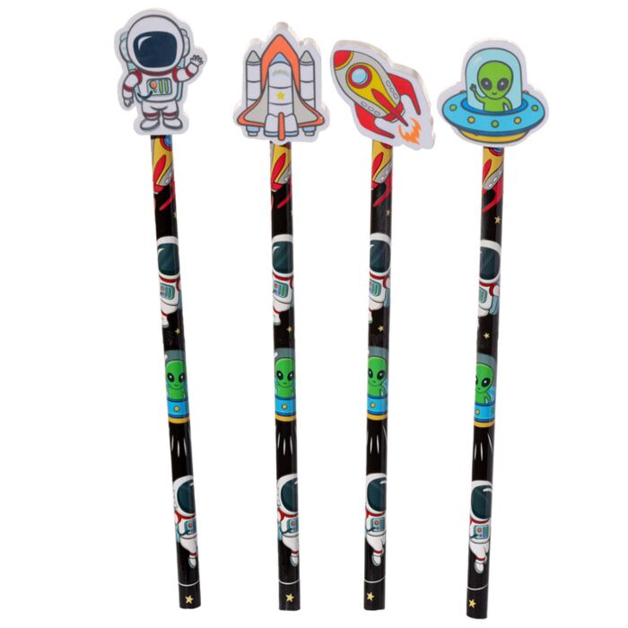 Puckator Hello Space Pencil and Eraser Topper  STA255  Assorted**
