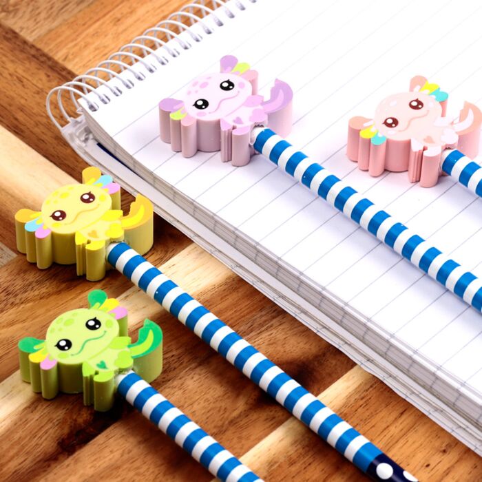Puckator Axolotl Pencil and Eraser Topper  STA358  Assorted**